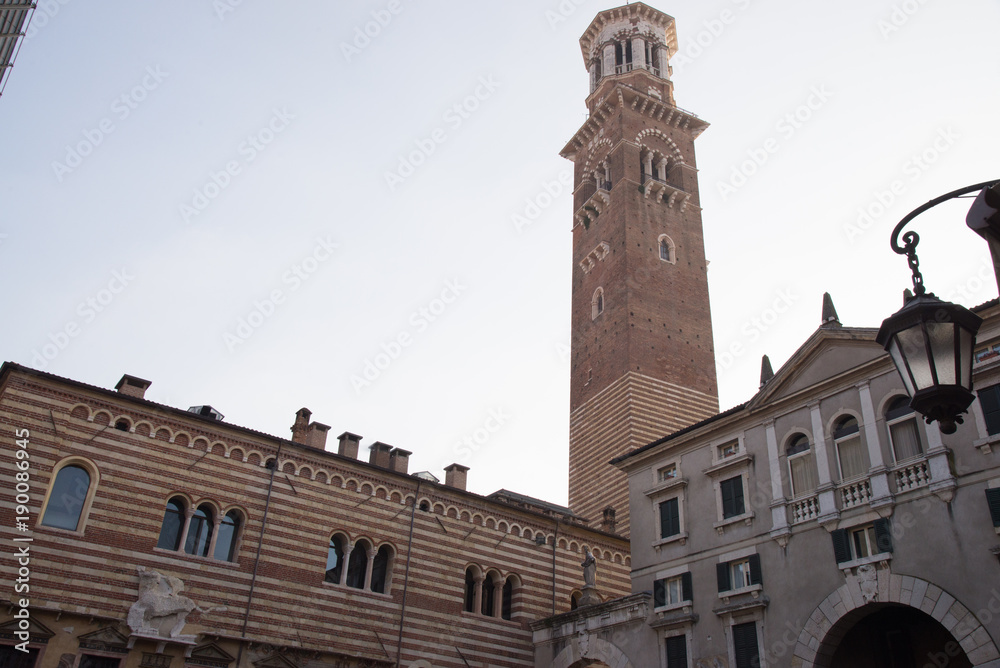 Ancient Verona torre (Torre dei Lamberti), Italia
