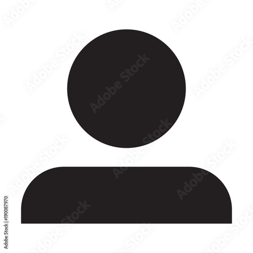 User Icon Vector Male Person Symbol Profile Avatar Sign in Flat Color Glyph Pictogram illustration