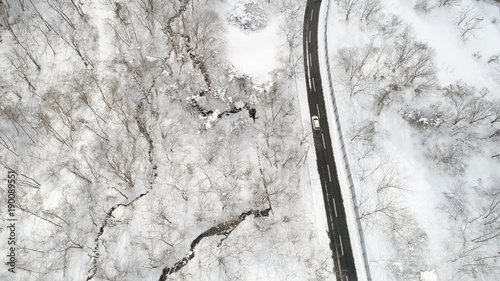 Road image of Snow Mountain (drone photography)