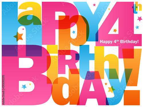 HAPPY 4th BIRTHDAY Card