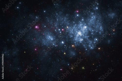 Deep space star field, fantasy universe and galaxy illustration © Martin Capek