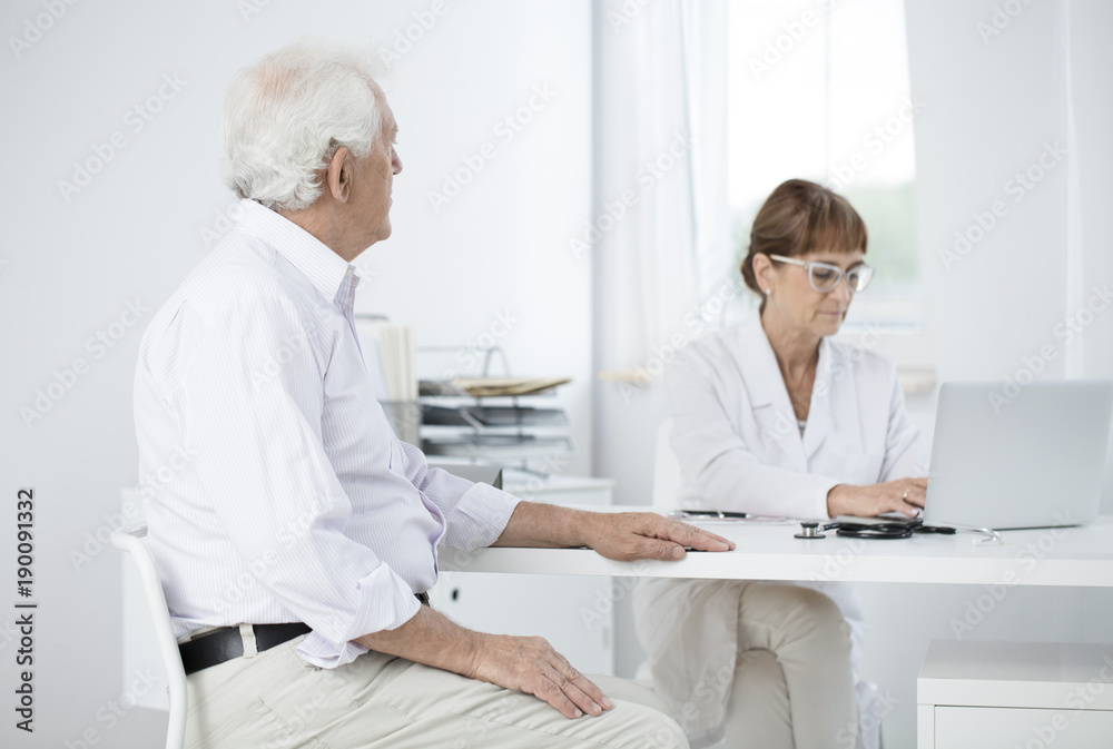 Patient visiting doctor