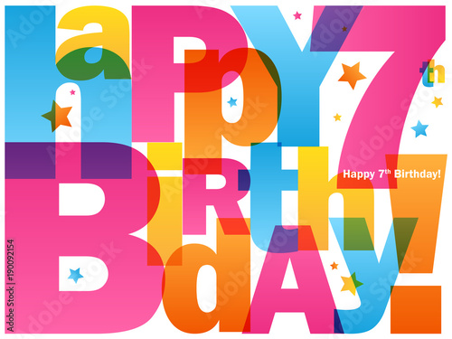 HAPPY 7th BIRTHDAY Card