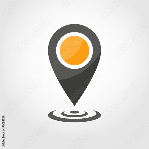 Map point icon. Vector illustration.