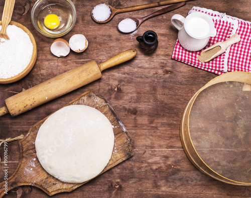 yeast dough made from white wheat flour and ingredients