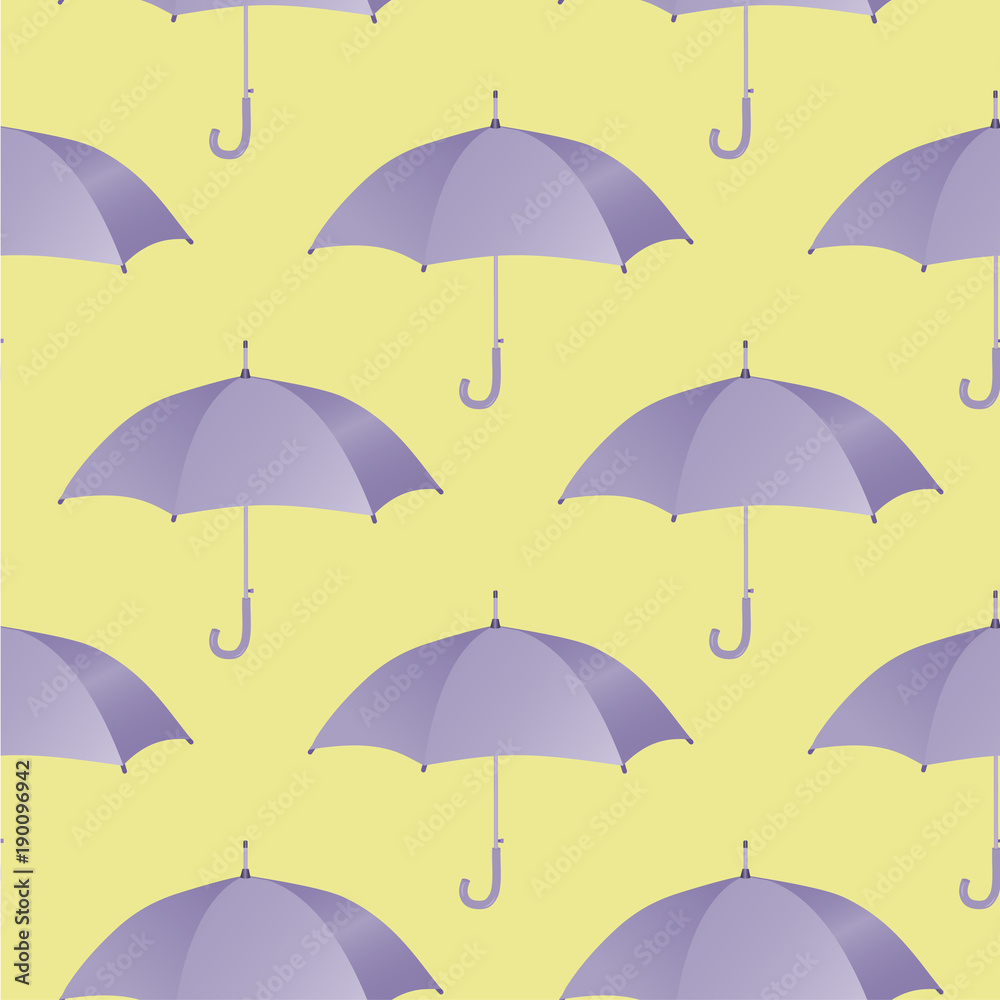 Ultra violet umbrella seamless pattern. Vector illustration.