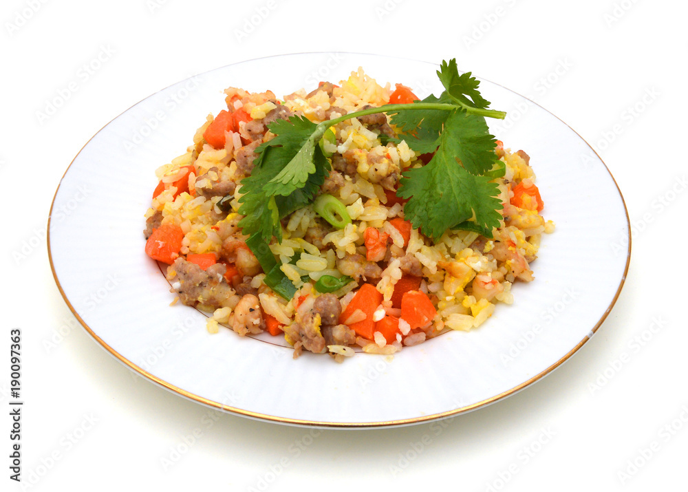 delicious fried rice on plate