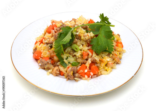 delicious fried rice on plate