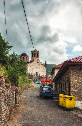 An rural orthodox church in a small village photo