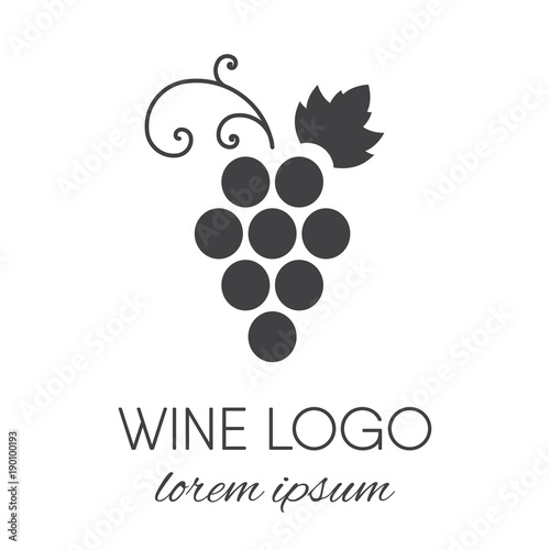Grapes logo design element.