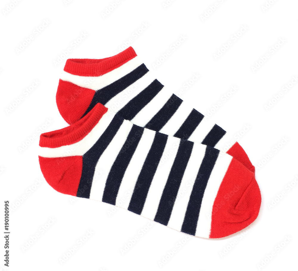 Pair of socks for clothing isolated on white background Pair of socks for clothing isolated on white background