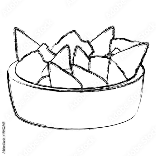 Nachos mexican food icon vector illustration graphic design