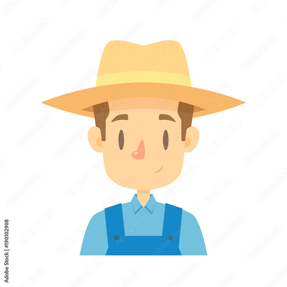 Farmer icon cartoon vector
