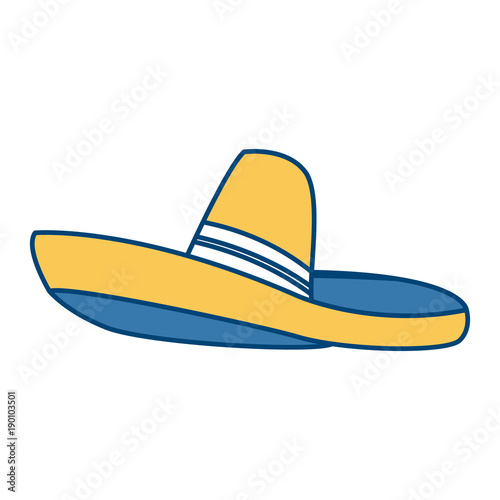 Mexican hat isolated icon vector illustration graphic design