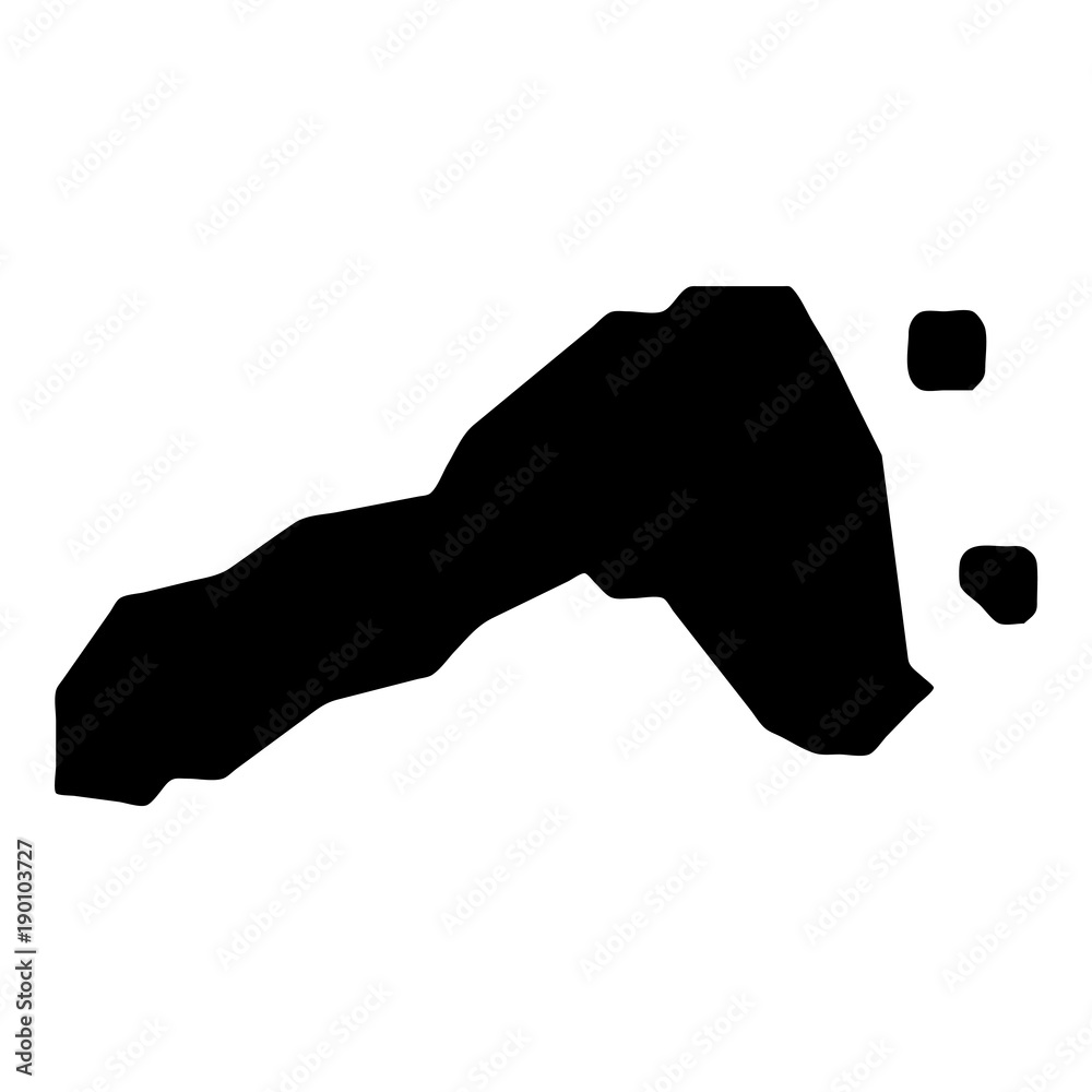 Ko Lipe map. Island silhouette icon. Isolated Ko Lipe black map outline ...