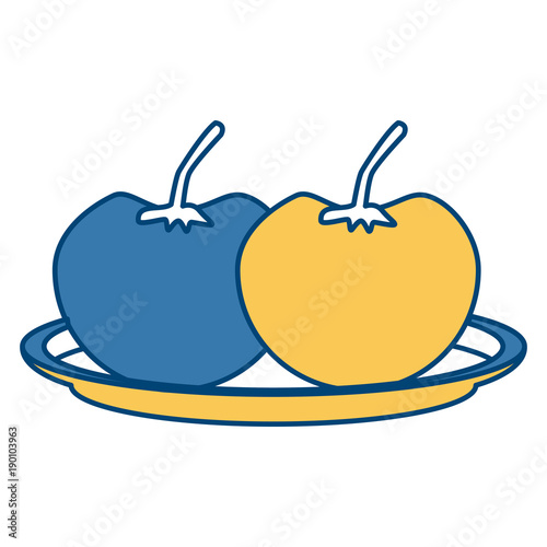 Tomatos vegetables dish icon vector illustration graphic design