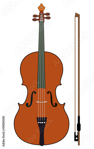 violin isolated on white background vector eps 10