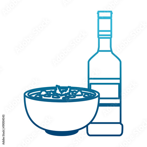 Tequila and mexican beans food icon vector illustration graphic design