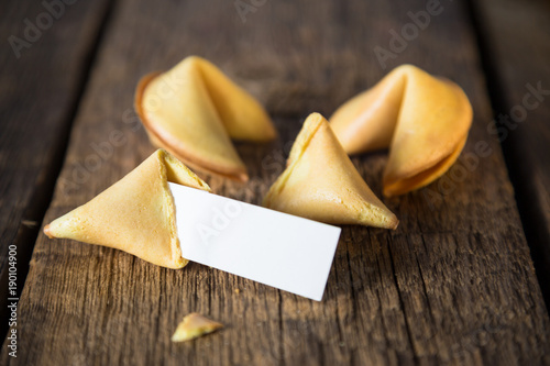Fortune cookie. Cookies with predictions