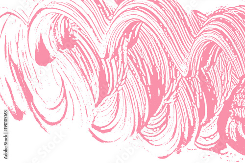 Natural soap texture. Amusing bright pink foam trace background. Artistic ravishing soap suds. Cleanliness, cleanness, purity concept. Vector illustration.