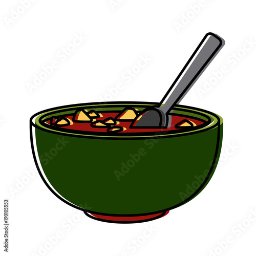 Mexican beans bowl icon vector illustration graphic design
