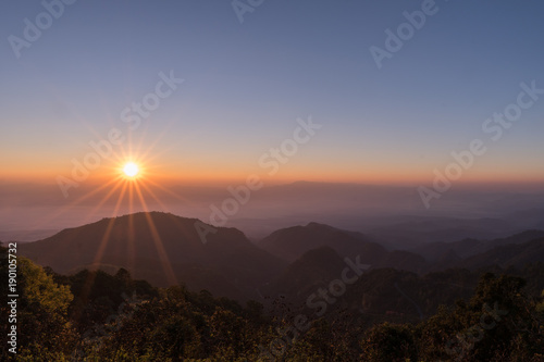 Beautiful Sunrise in the mountain