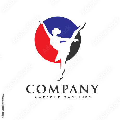 dance club logo,Ballerina in dance logo. Perfect for ballet school or studio, dance studio, performance, banner, poster. Ballet dance pose logo