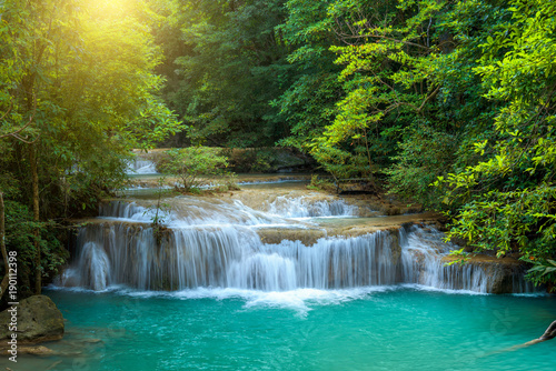 Fototapeta Naklejka Na Ścianę i Meble -  Waterfall in rainforest at National Park. Natural background