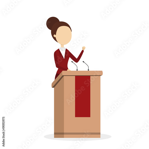 Isolated political speaker.