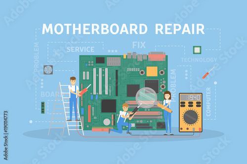 Motherboard repair service.