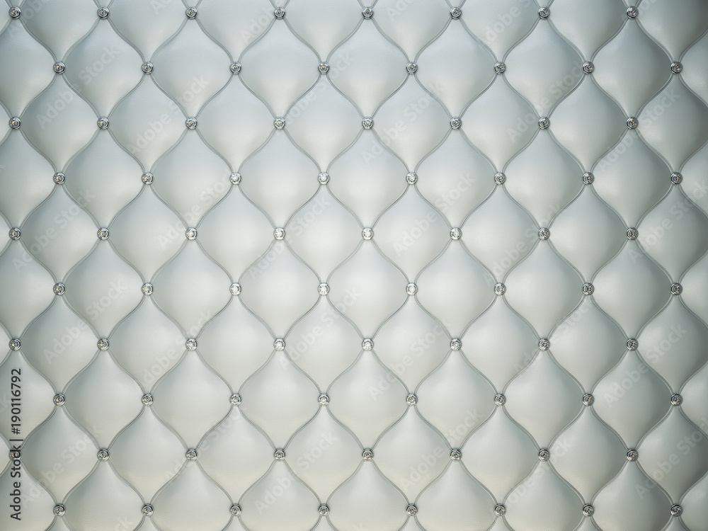 Fototapeta premium Luxury grey leather background with diamonds or gemstones