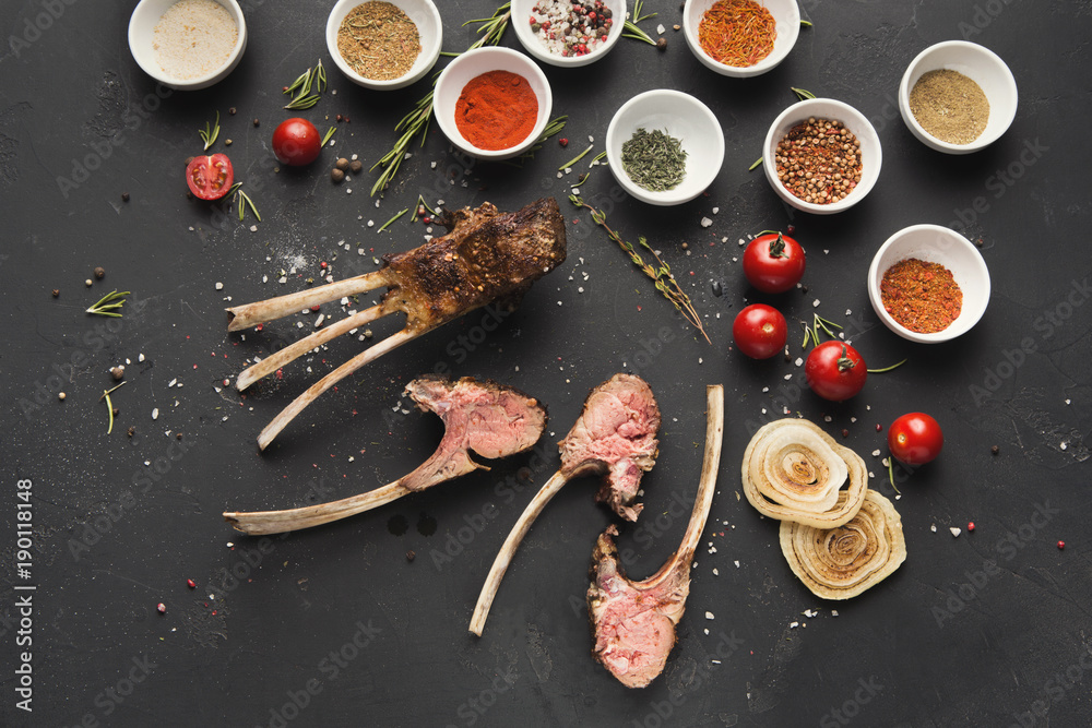 Rack of Lamb with spices assortment Rack of Lamb with spices assortment
