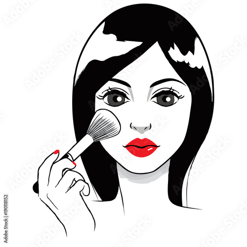 Beautiful young woman apply...