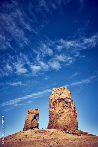 Roque Nublo - Gran Canaria - Tejeda - Blue sky over Canary Islands