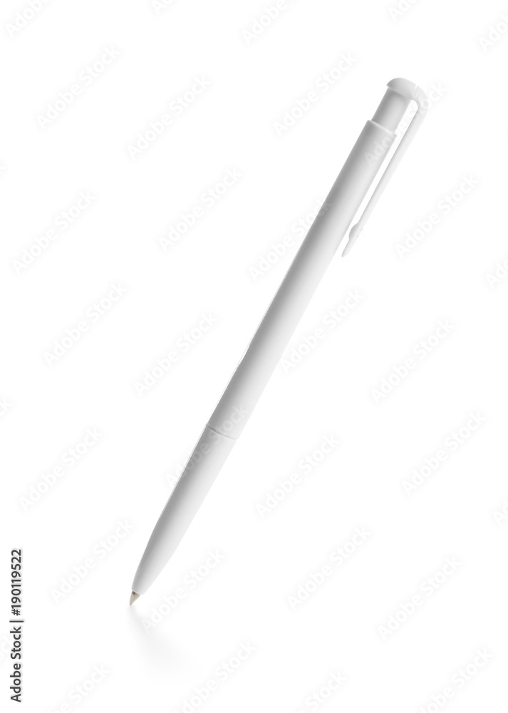 Pen on white background. Mockup for design Pen on white background. Mockup for design