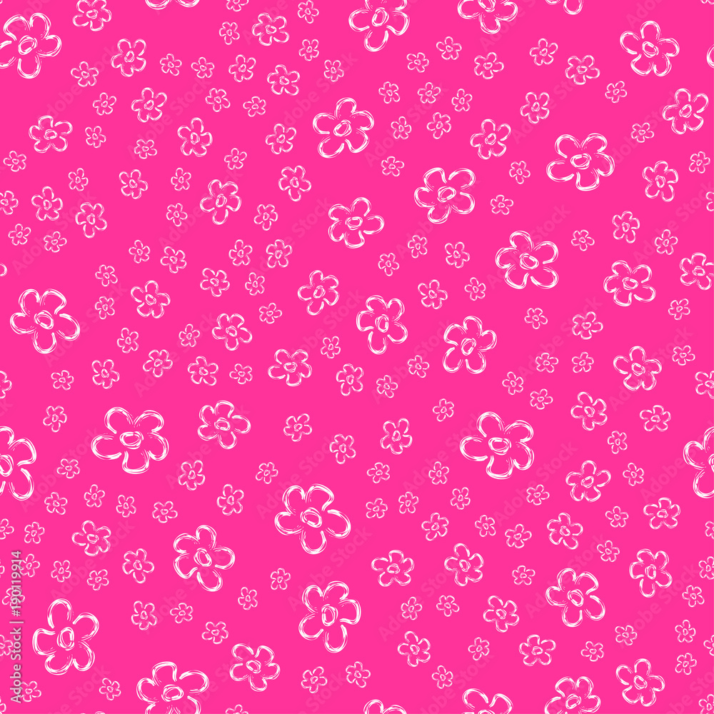 Cute flower pattern for kids, girls and boys. Creative background is made up of flowers. It can be used to create prints, packaging, flower pattern, simple designs. Funny wallpaper for textile. Cute flower pattern for kids, girls and boys. Creative background is made up of flowers. It can be used to create prints, packaging, flower pattern, simple designs. Funny wallpaper for textile.