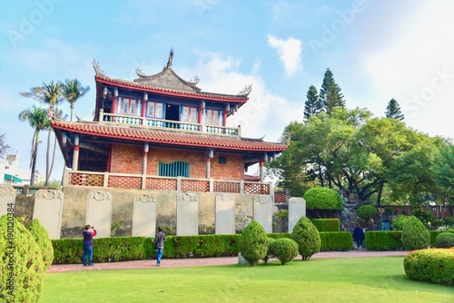 Historical Site of Chihkan Tower or Fort Provintia in Tainan, Taiwan photo
