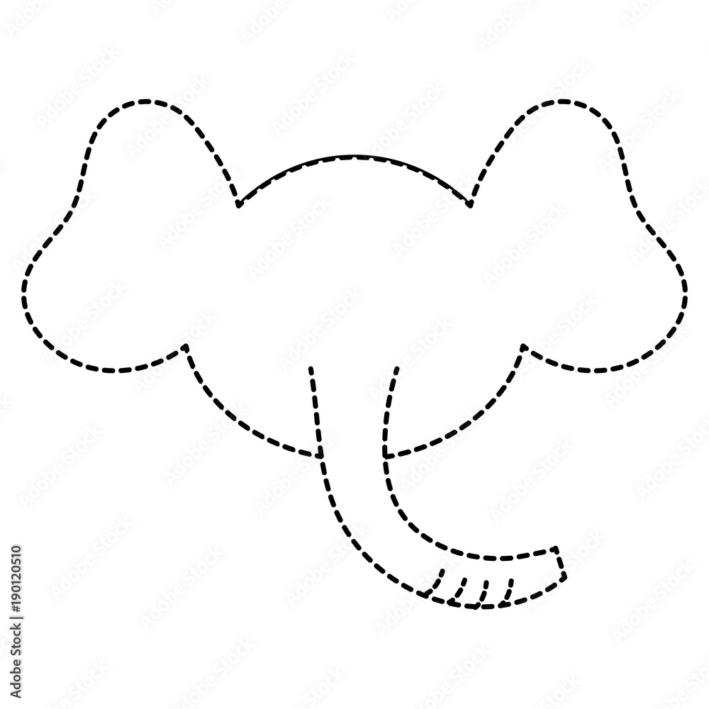 cute and tender elephant head character vector illustration design cute and tender elephant head character vector illustration design