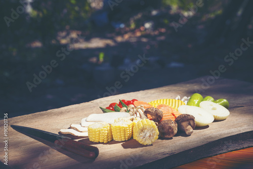 set of Organic vegetables