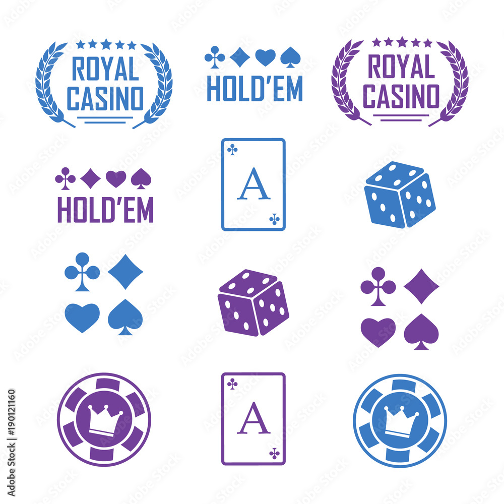 Lucky seven jackpot. Casino vector sign set Lucky seven jackpot. Casino vector sign set
