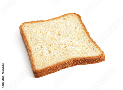 Tasty fresh toast on white background