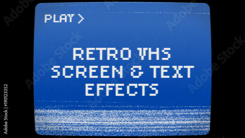 Static VHS Screen and Text Effects