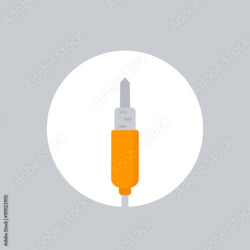 soldering iron vector icon