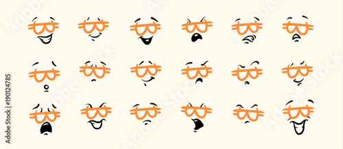 Bitcoin Face Expressions. Vector. eps10.