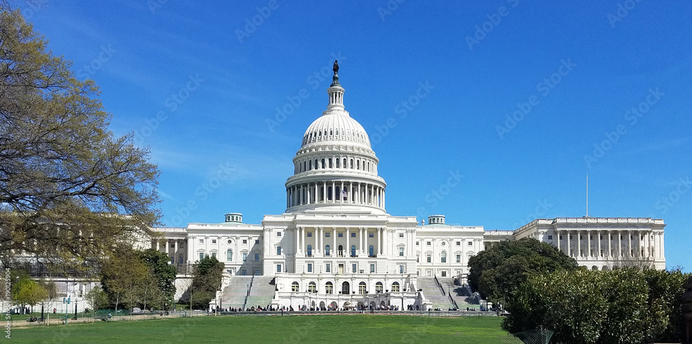 Naklejka premium United States Capitol Building, on Capitol Hill in Washington DC, USA.