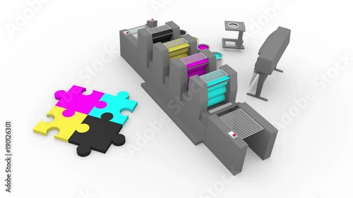 Common graphic arts elements we can found in a CMYK or four color print production process