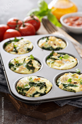 High protein egg muffins with kale