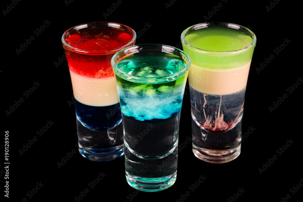 Cocktail on a black background