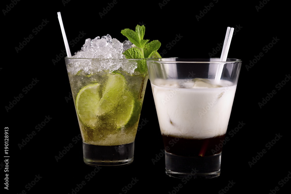 Cocktail on a black background Cocktail on a black background