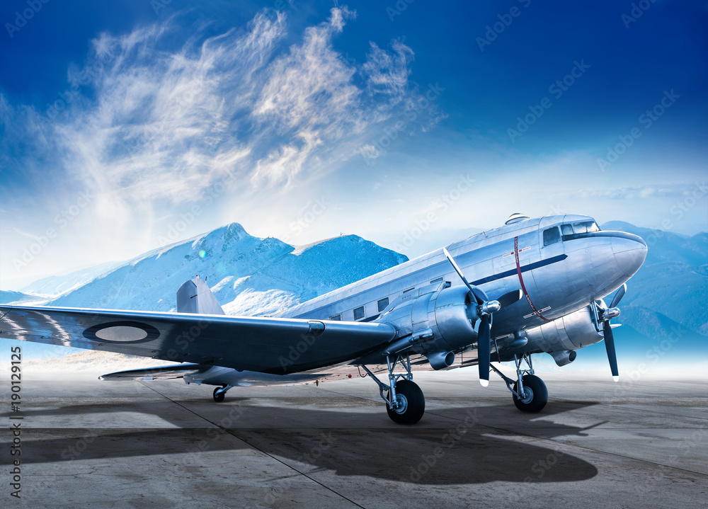 historical aircraft on an airfield historical aircraft on an airfield